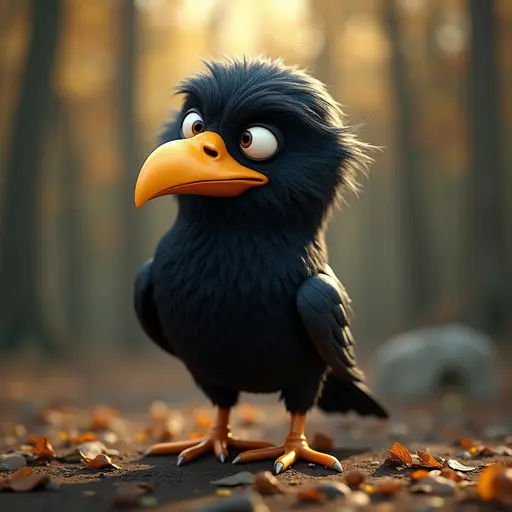 A Mischievous Crow