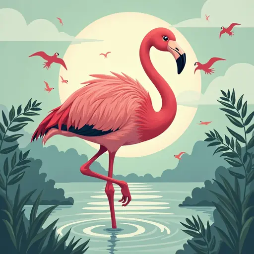 A Flamingo used for avatar