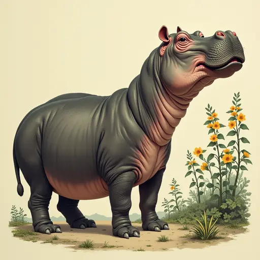 A Hippopotamus used for avatar