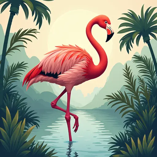 A Flamingo used for avatar