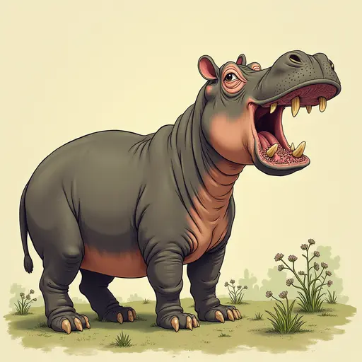 A Hippopotamus used for avatar