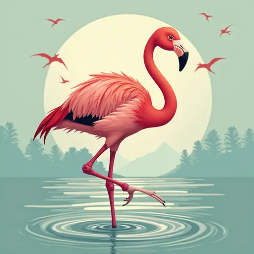 A Flamingo used for avatar