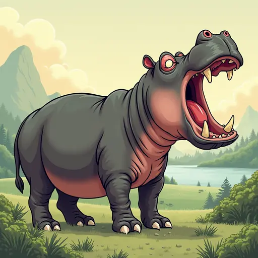 A Hippopotamus used for avatar