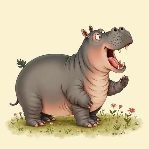 A Hippopotamus used for avatar