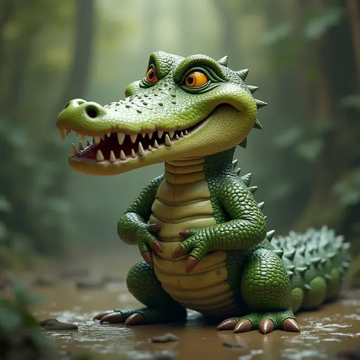 A Mischievous Crocodile