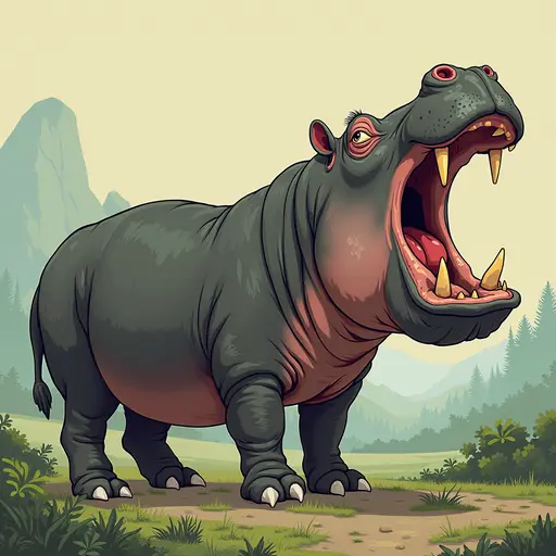 A Hippopotamus used for avatar