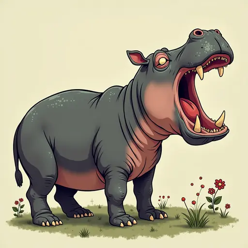 A Hippopotamus used for avatar