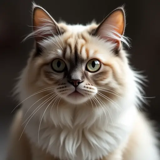 8k hyper real octane render blender of a birman cat from the front view