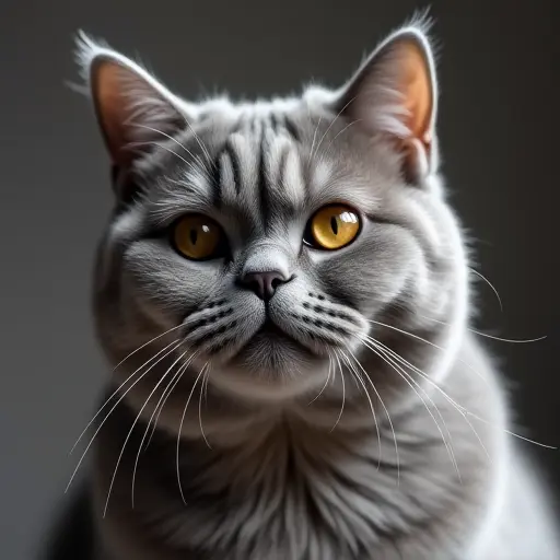 hd photo of a british shorthair from the front view