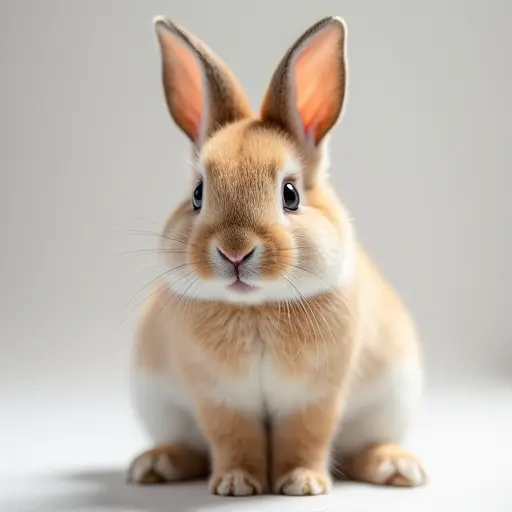 hd photo of a baby rabbit from the front view