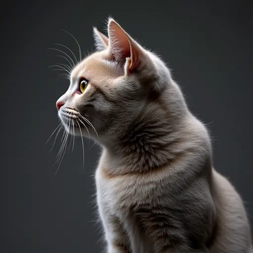 hd photo of a british shorthair from the side view