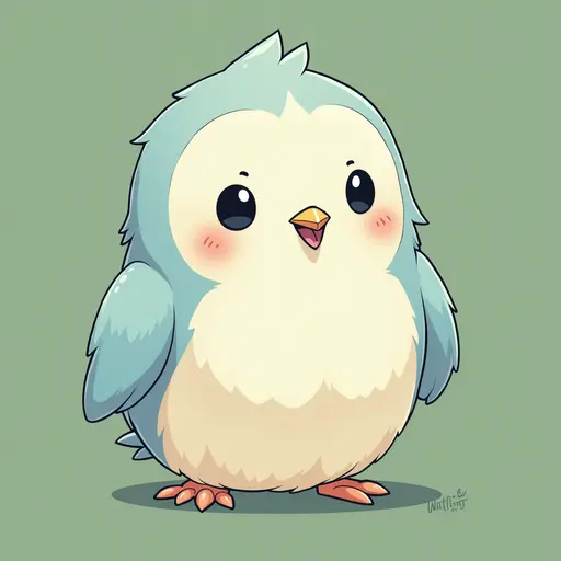 studio ghibli style of a budgerigar