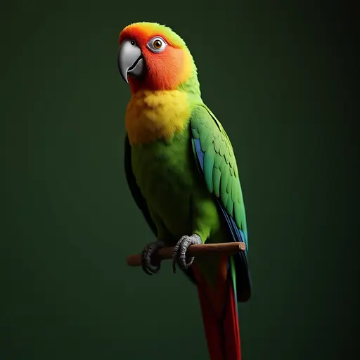 8k hyper real octane render blender of a eclectus parrot