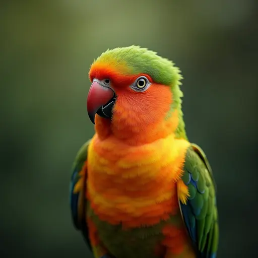 hd photo of a orange-cheeked parrot