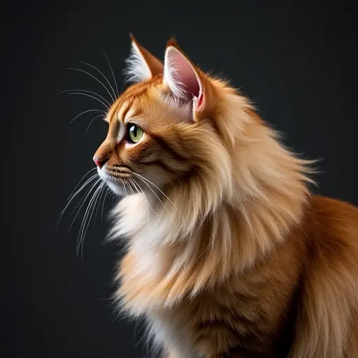 hd photo of a british longhair from the side view