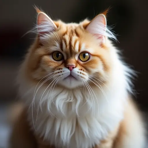 hd photo of a persian cat from the front view