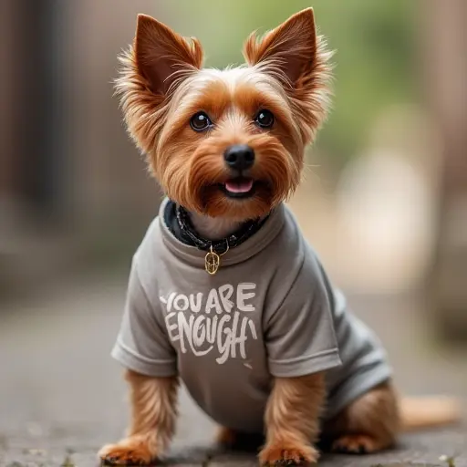 dog, T-shirt, slogan You Are Enough, positive style