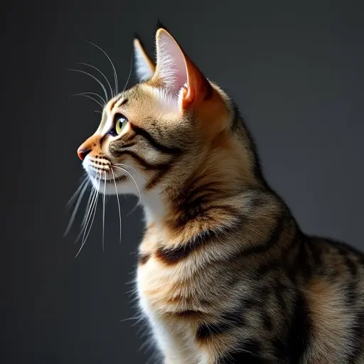 hd photo of a american shorthair from the side view