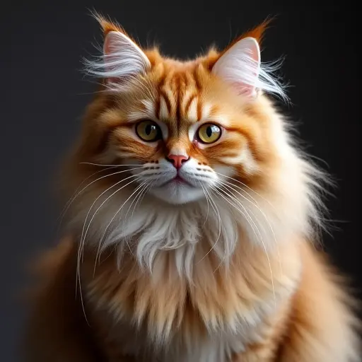 hd photo of a british longhair from the front view