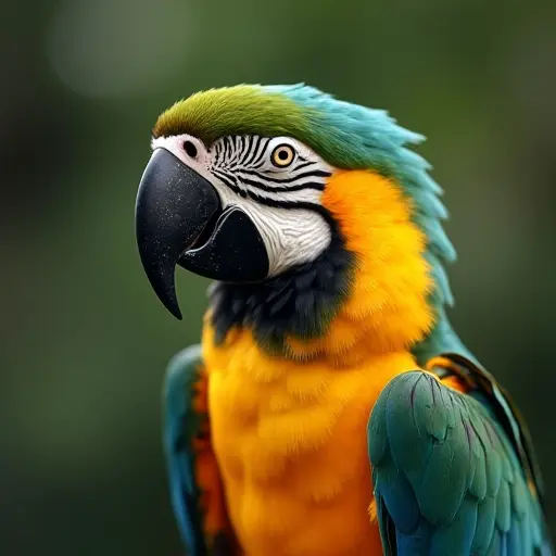 hd photo of a parrot from the front view