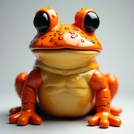 LEGO style of a toad from the front view