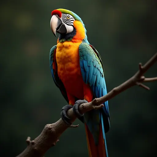 8k hyper real octane render blender of a macaw