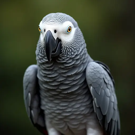 hd photo of a african grey parrot