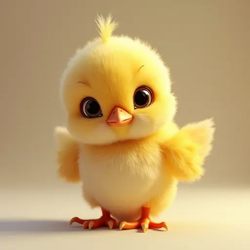 8k hyper real octane render blender of a baby bird from the front view