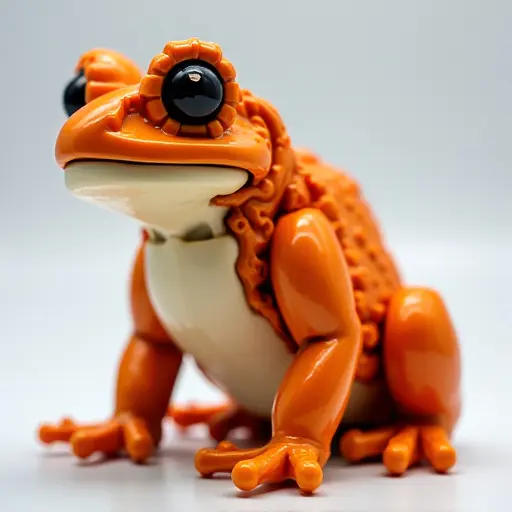 LEGO style of a toad from the side view