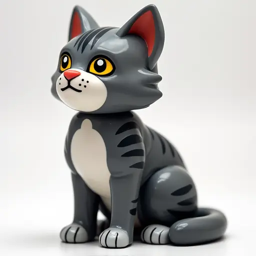 LEGO style of a american shorthair from the side view