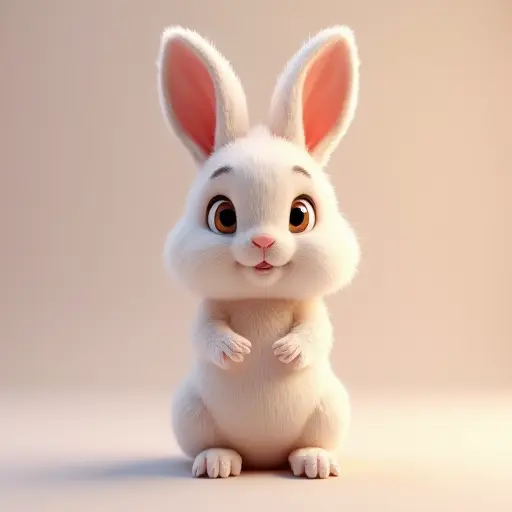 8k hyper real octane render blender of a baby rabbit from the front view