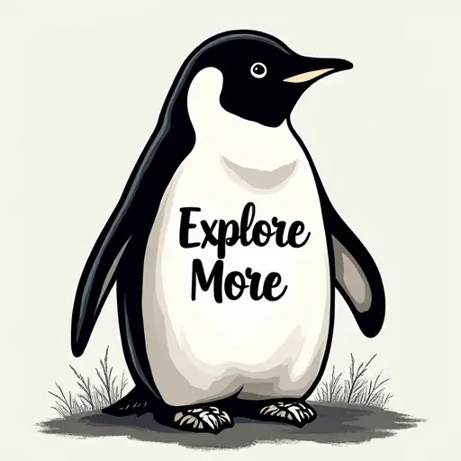 penguin, T-shirt, slogan Explore More, adventure style